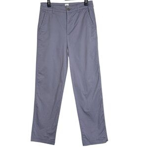 Gap Girlfriend Chino Khaki Stretch Mid Rise Grey Purple Pants size 8 Tall